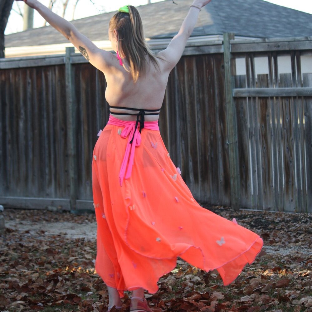 Hand Crafted Butterfly Skirt